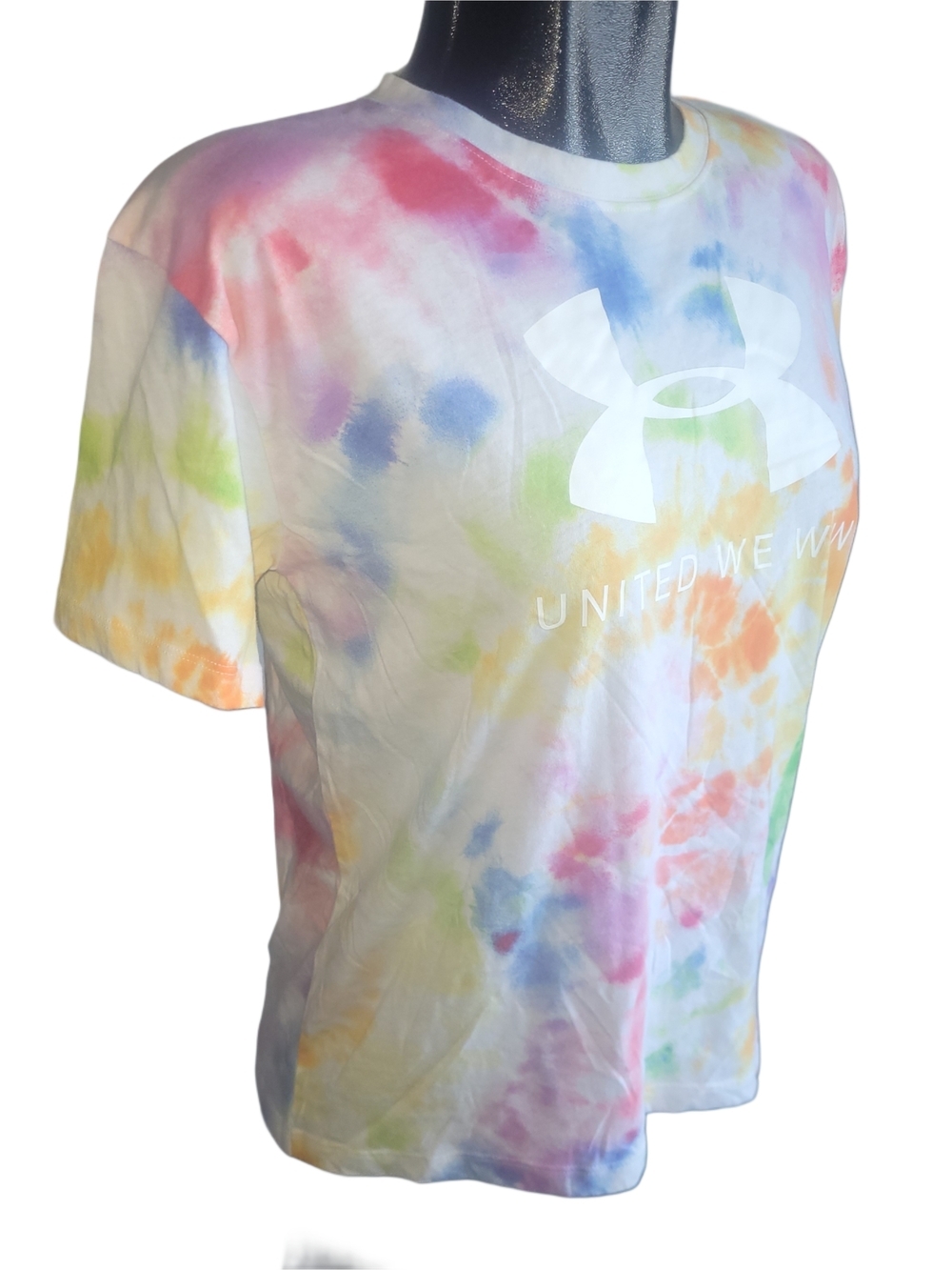 Under Armour Tie-Dye 'United We Win' Logo Front TShirt Size S - Picture 2 of 5